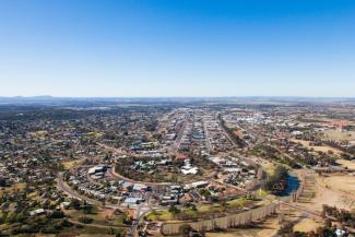 Aerial photo of housing area