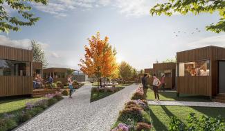 Artist impression of the Tiny Home Campus, Tonsley, SA
